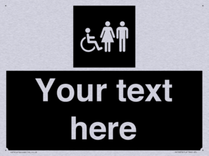 Custom information: black panel disabled female and male